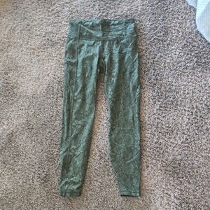 All in Motion Dark Green Patterned Leggings